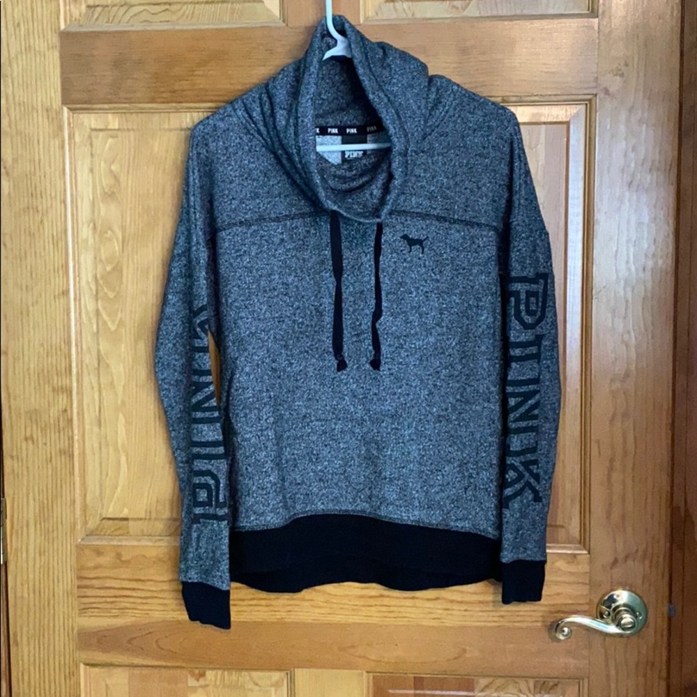 Black and grey PINK hoodie